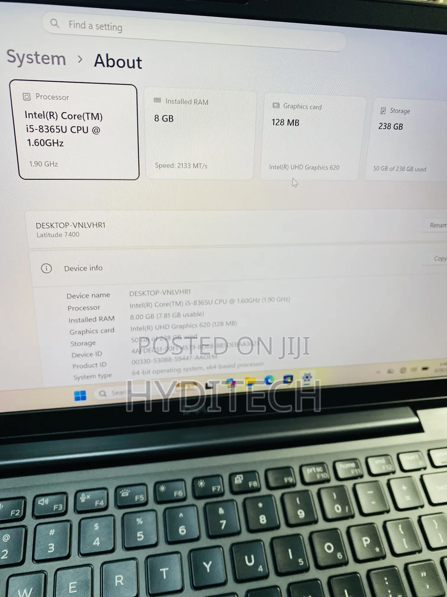 Laptop Dell Latitude 7400 8GB Intel Core i5 SSD 256GB