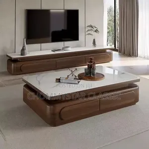 Wooden and Marble Centre Table