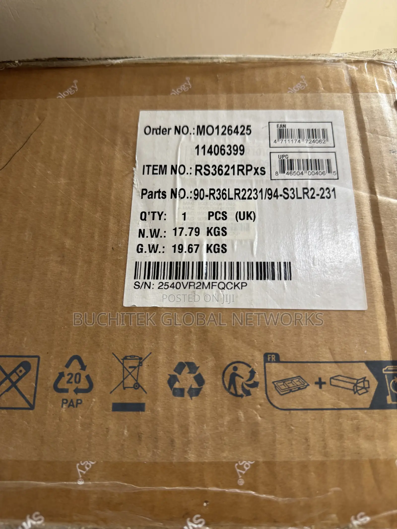 Synology RS3621RPxs 12 Bay Rackmount Nas Hard Drive Enclosure.