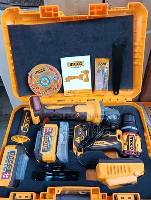 INGCO 20V Cordless Combo Kit (Angle Grinder + Drill)