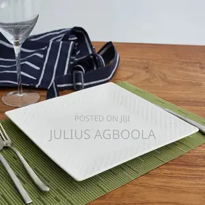 High Quality Ceramic Luxury Rectangle 10inches Dinner Plate CTN of 30p