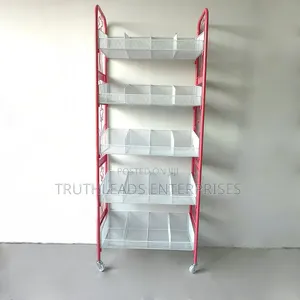 Pink/White Snacks and Candies Display Rack