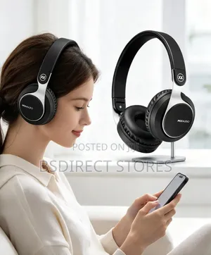 Mixx JX1 BLACK Bluetooth Wireless/Wired Headphones-14hrs