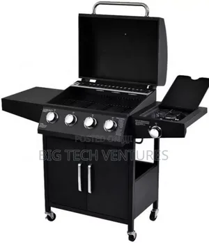 Standard 4+1 Burner Gas Barbecue Grill Featuring Four Main Burners,