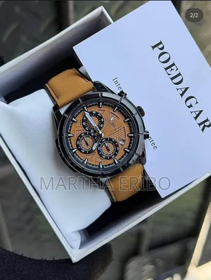 Poedagar Leather Wristwatch