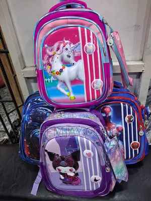 2in1 Children Fancy School Bag With Cartoon Purse for Pencil
