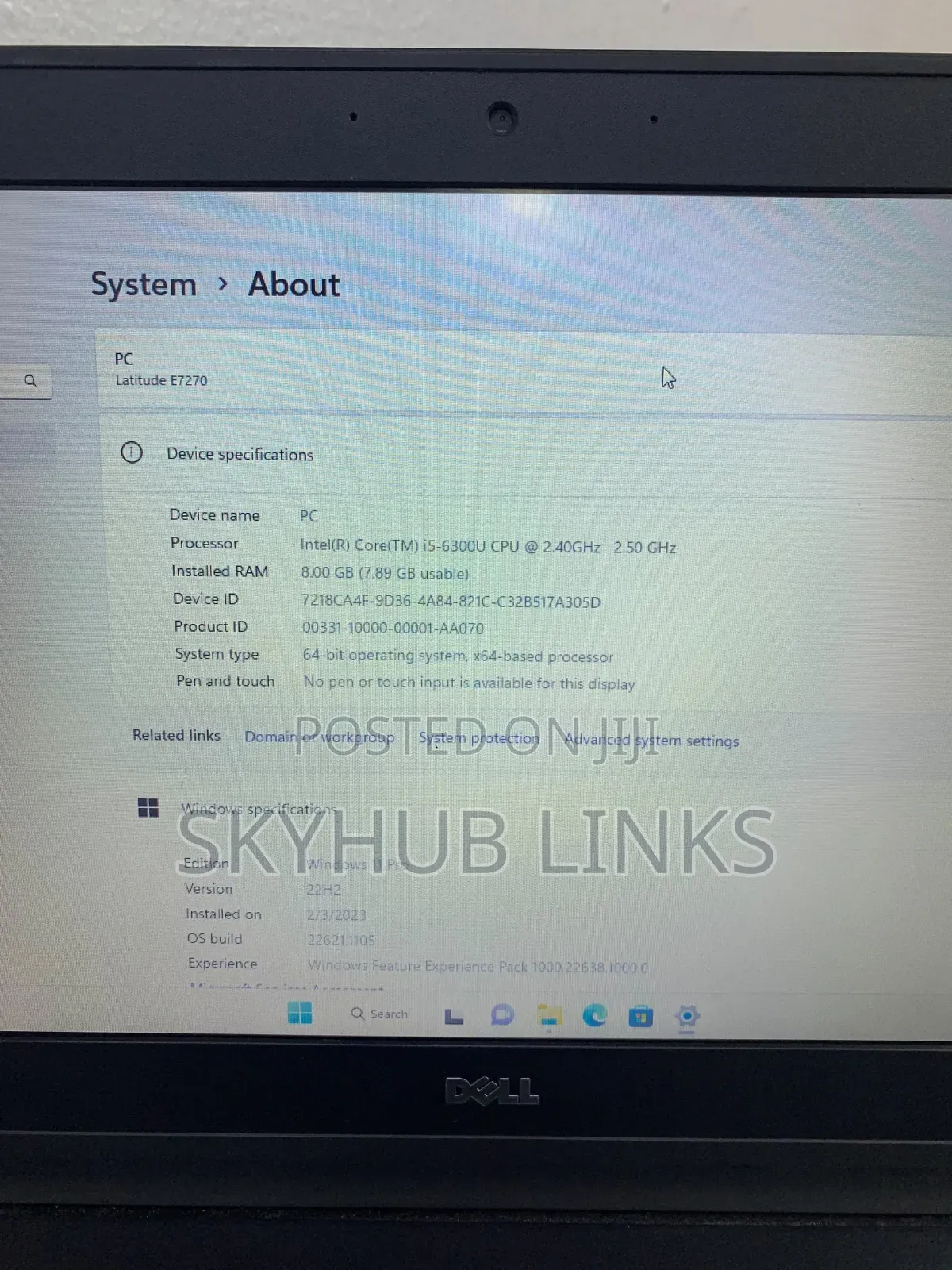 Laptop Dell Latitude 12 E7270 8GB Intel Core i5 SSD 256GB