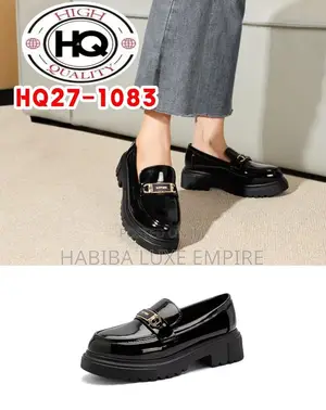 Black Bow Loafers for Women