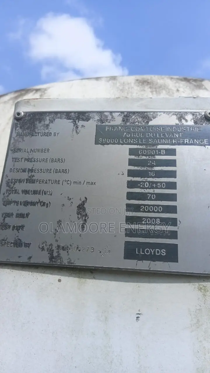 Tokunbo 35tons LPG Storage Tank