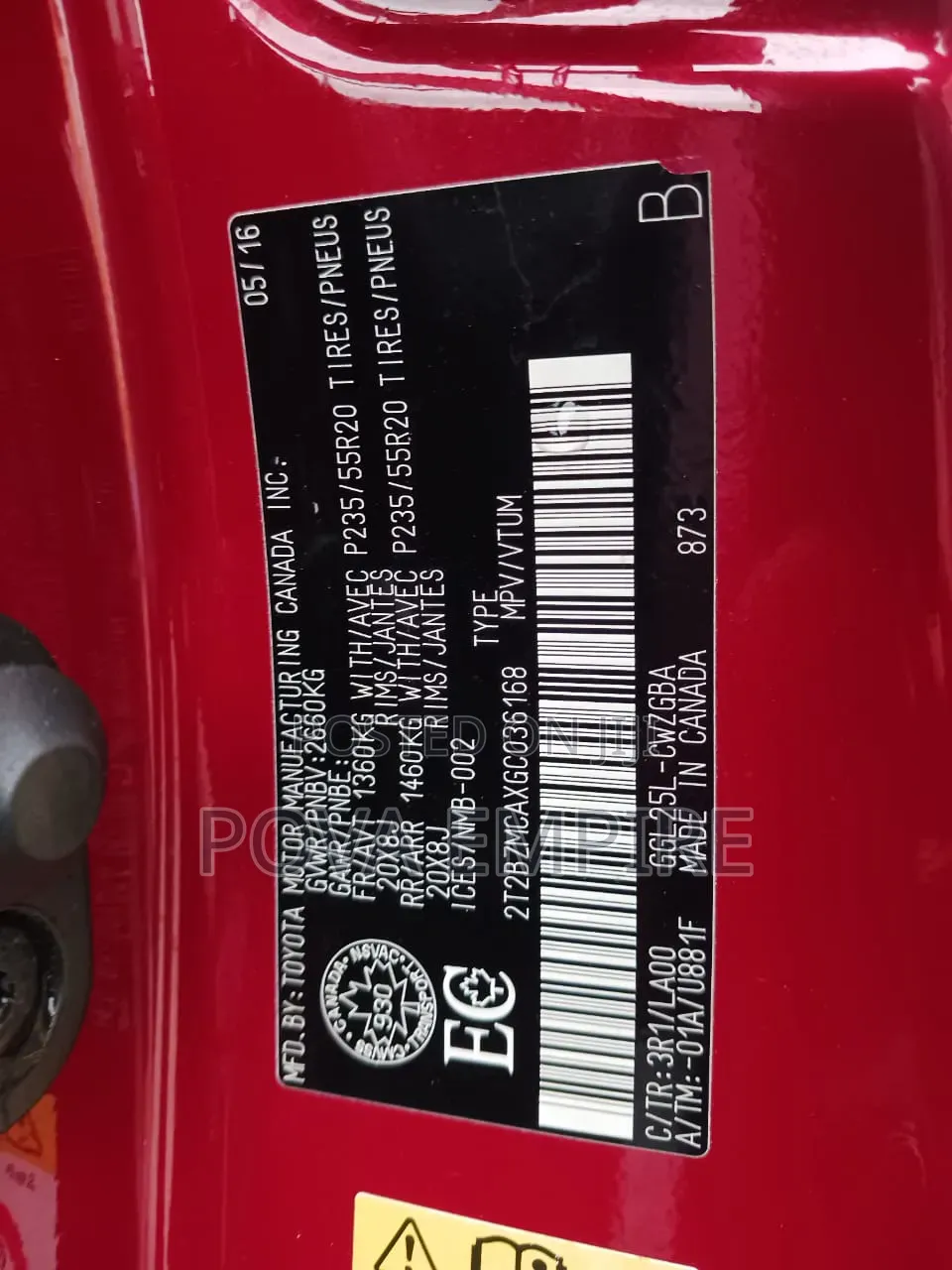 Lexus RX 350 AWD 2016 Red