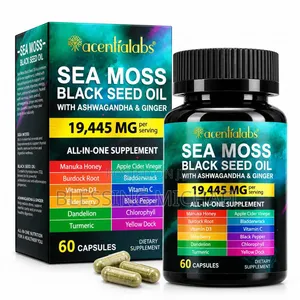 Sea Moss, Black Seed Oil With Ashwagandha 60 Capsules
