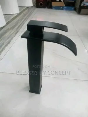 High Quality Long Neck Black Basin Mixer Tap, Chrome, Gold