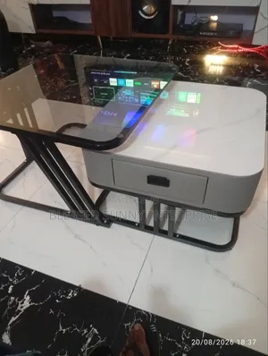 Two in One Centre Table Marble and Glass