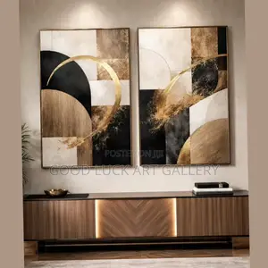 Two Vertical Abstracts Canvas