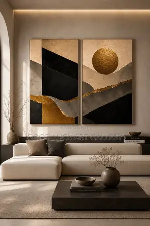 Two Vertical Abstracts Canvas