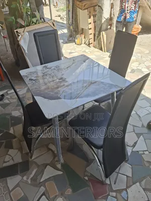 Newly Imported Marble Top Dining Set With 4 Chairs