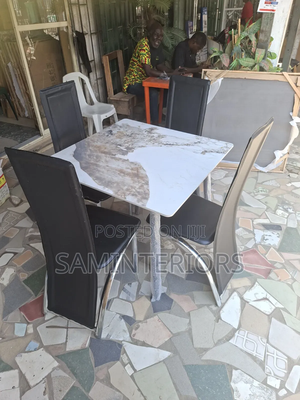 Newly Imported Marble Top Dining Set With 4 Chairs