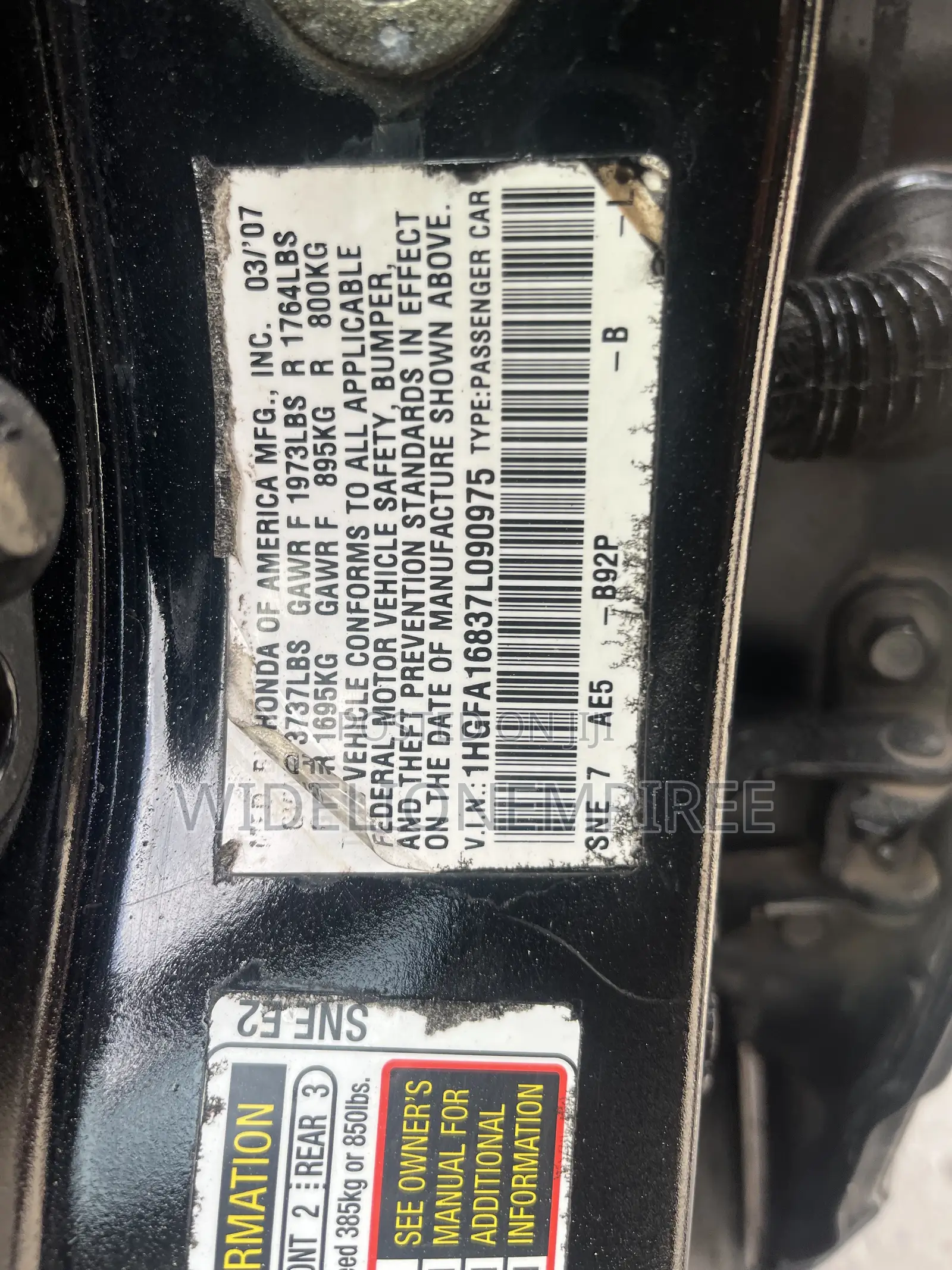 Honda Civic 2007 Black