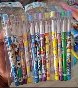 (12pcs) Kids Fancy Non-Sharpening Multi-Point Push Pencils