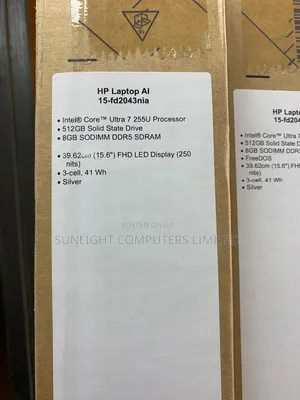 New Laptop HP 15 8GB Intel Core Ultra 7 SSD 512GB