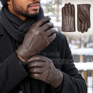 MARKS AND SPENCER Brown Luxury Leather Gloves. Thermowarmth