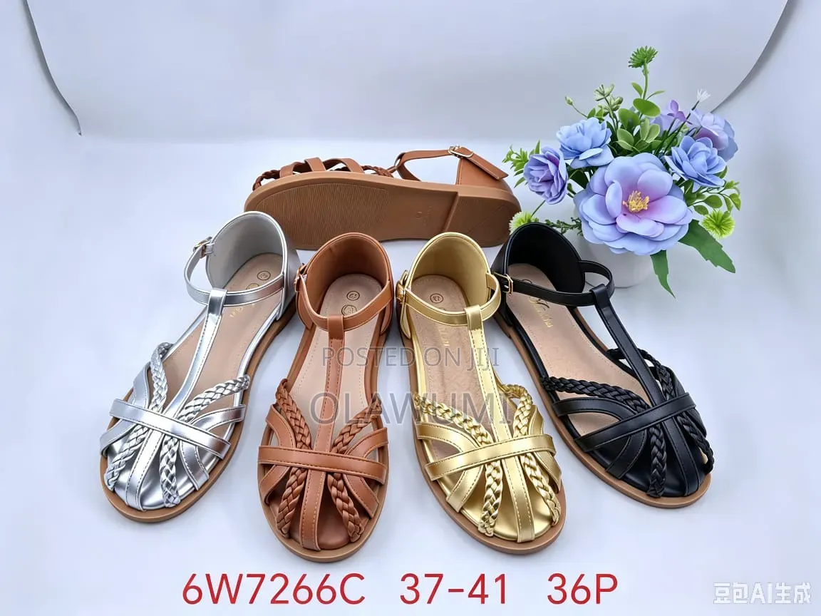 Leather Flat Sandals