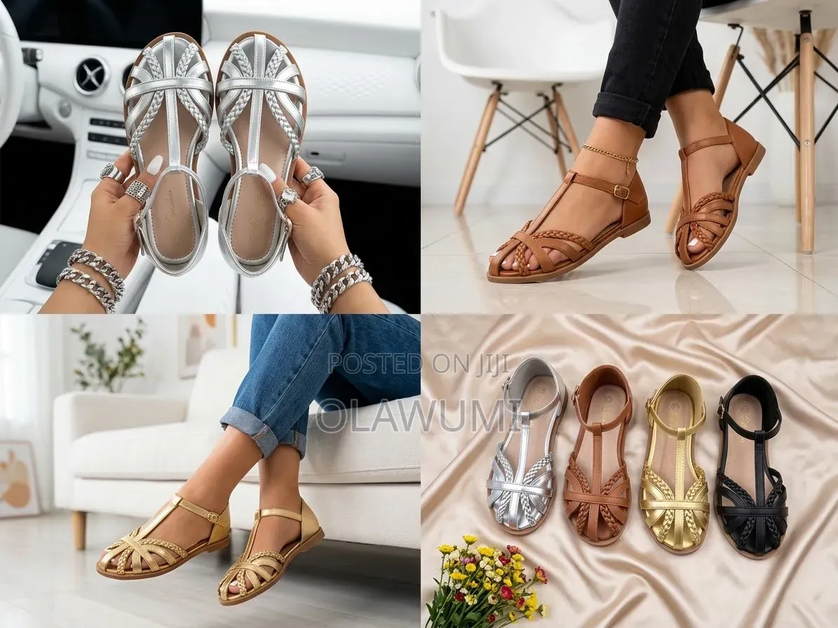 Leather Flat Sandals