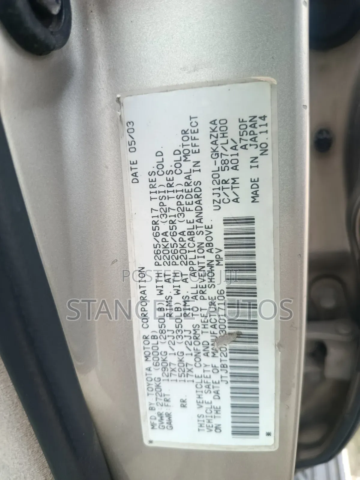 Lexus GX 470 2004 Gold