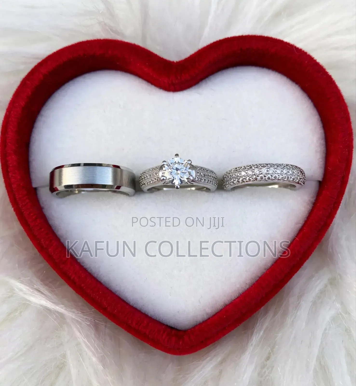 Long-Lasting Sterling Silver and Steel Couple's Ring Set