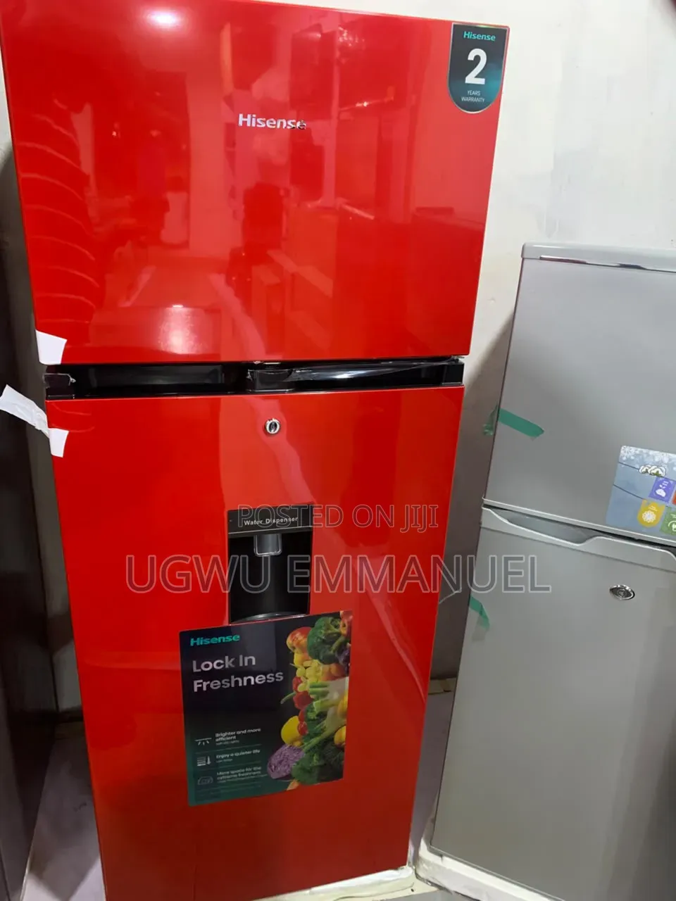 Hisense Red Refrigerator With Water Dispenser