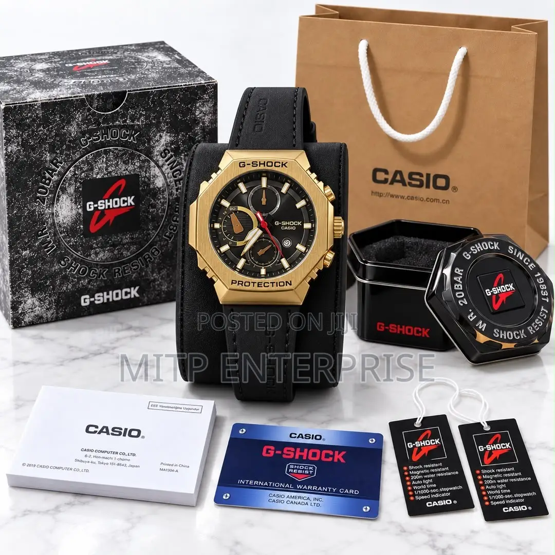 G-Shock Chronograph Leather Strap Watch