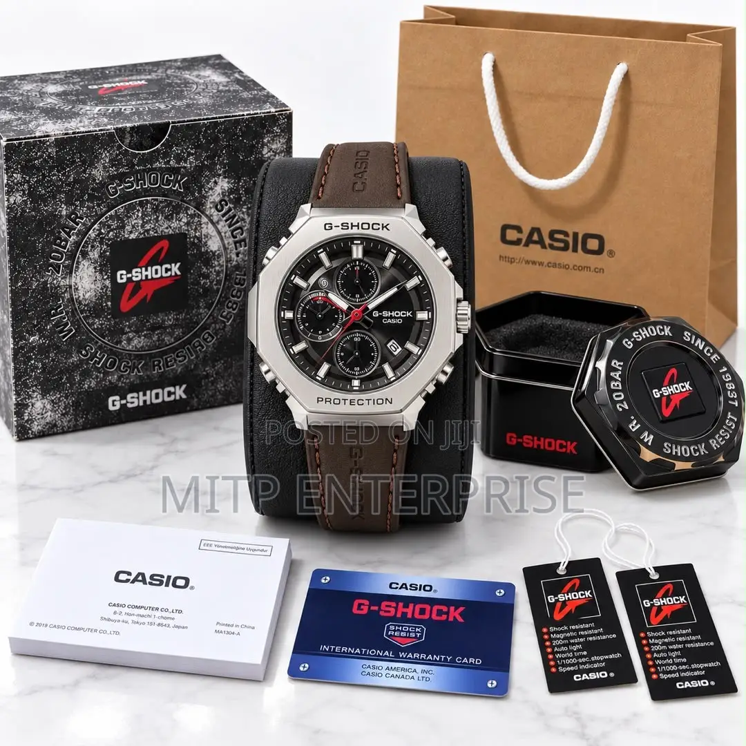 G-Shock Chronograph Leather Strap Watch