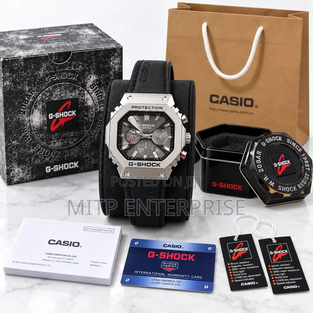G-Shock Chronograph Leather Strap Watch