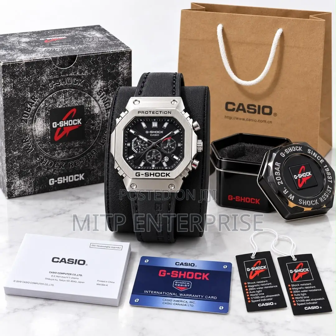 G-Shock Chronograph Leather Strap Watch