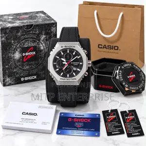 G-Shock Chronograph Leather Strap Watch