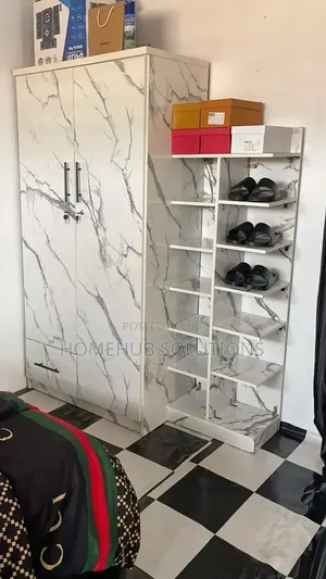 Brand New HDF 4by6 Wardrobe With Shoe Rack
