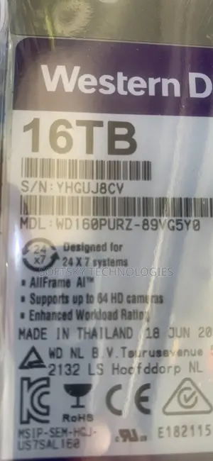 Western Digital 16tb Surveillance Hard Drive