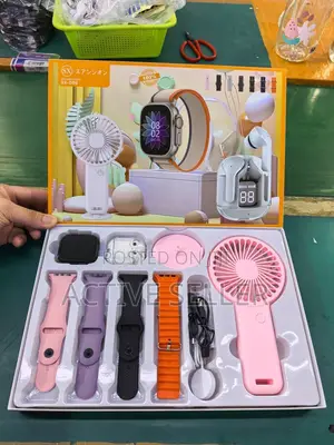 Smart Watch With Multiple Stripes With Extra Watch