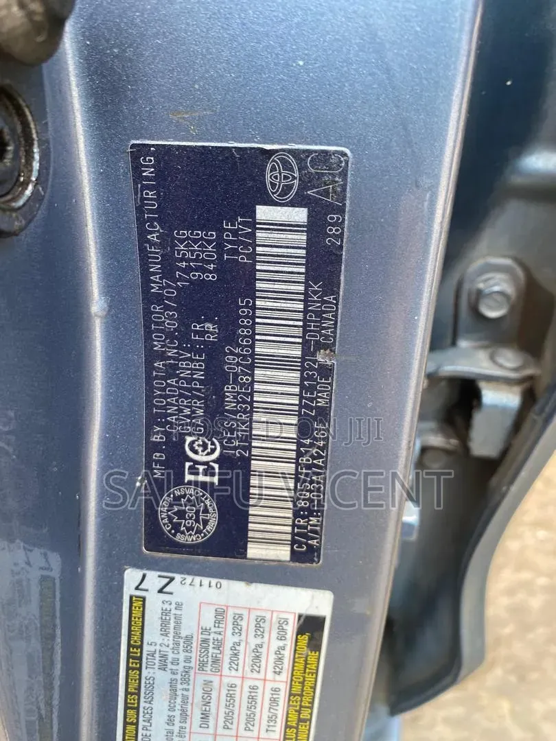 Toyota Matrix 2007 Blue