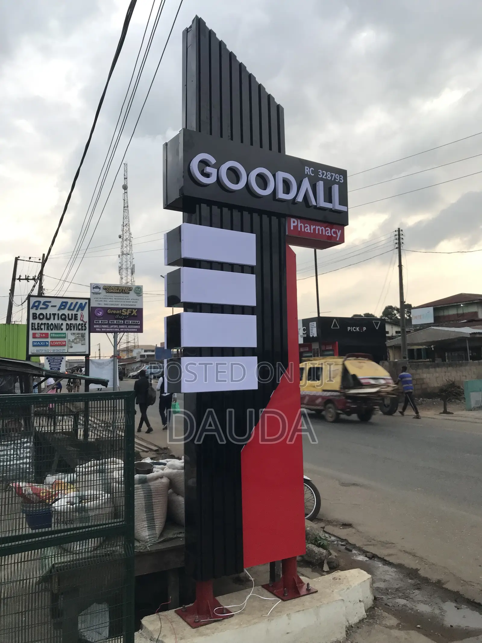 12ft Ultra Modern Pylon Signage