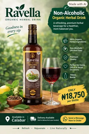 Ravella Non-Alcoholic Organic Wine 750ml – Herbal Drink