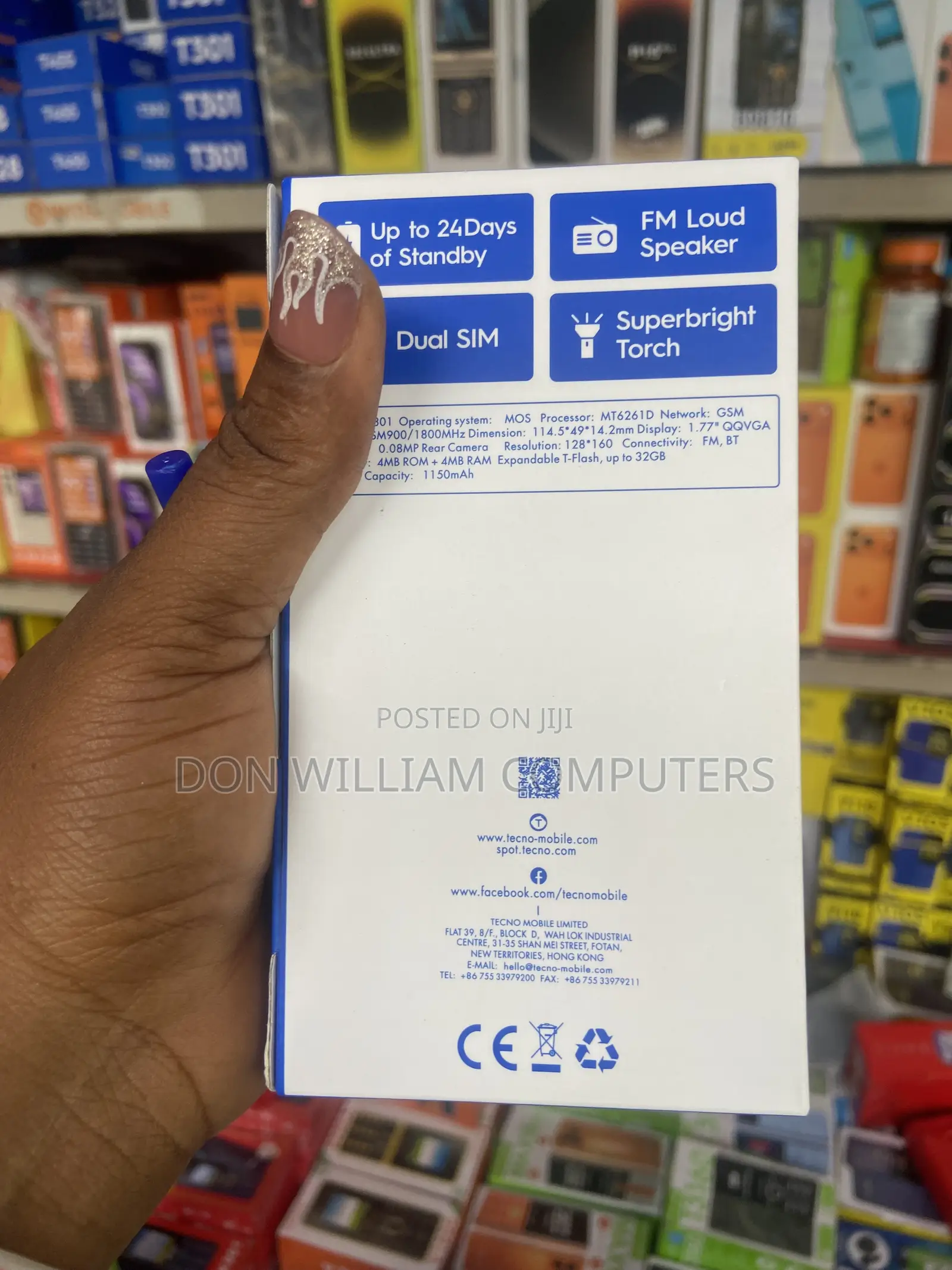 New Tecno T301 Blue