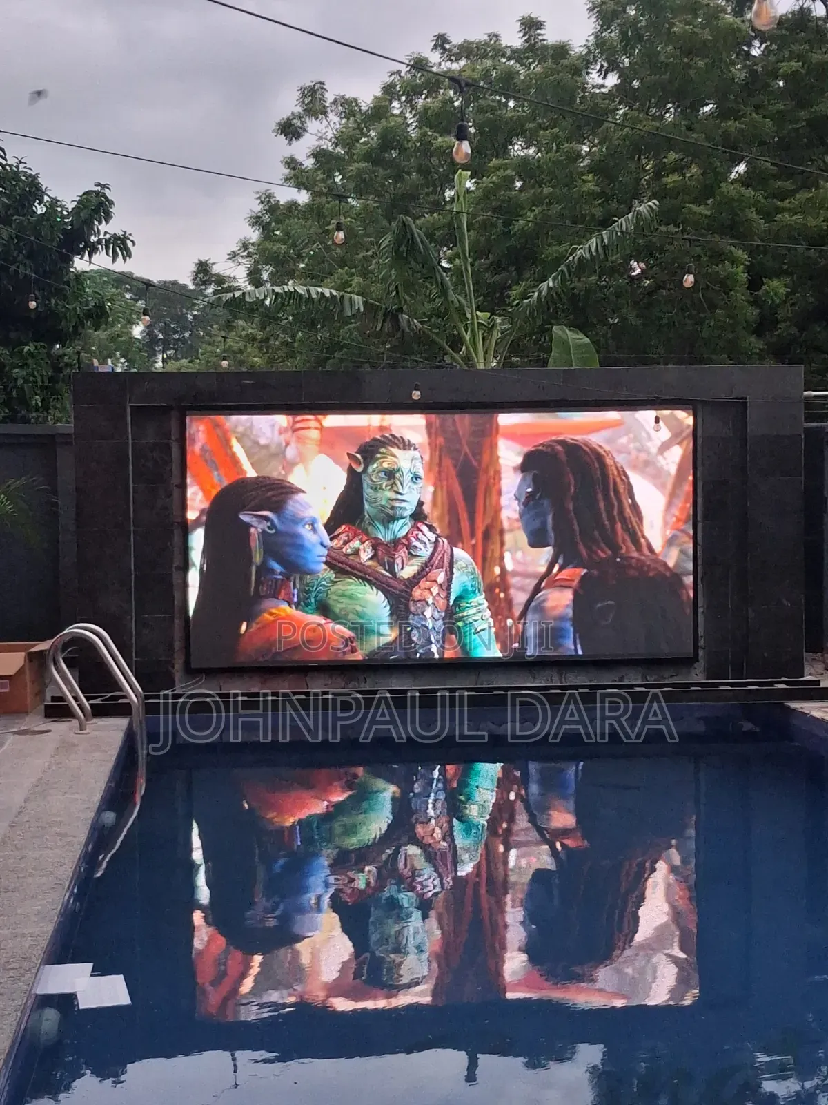 Big Outdoor Screen for Pool