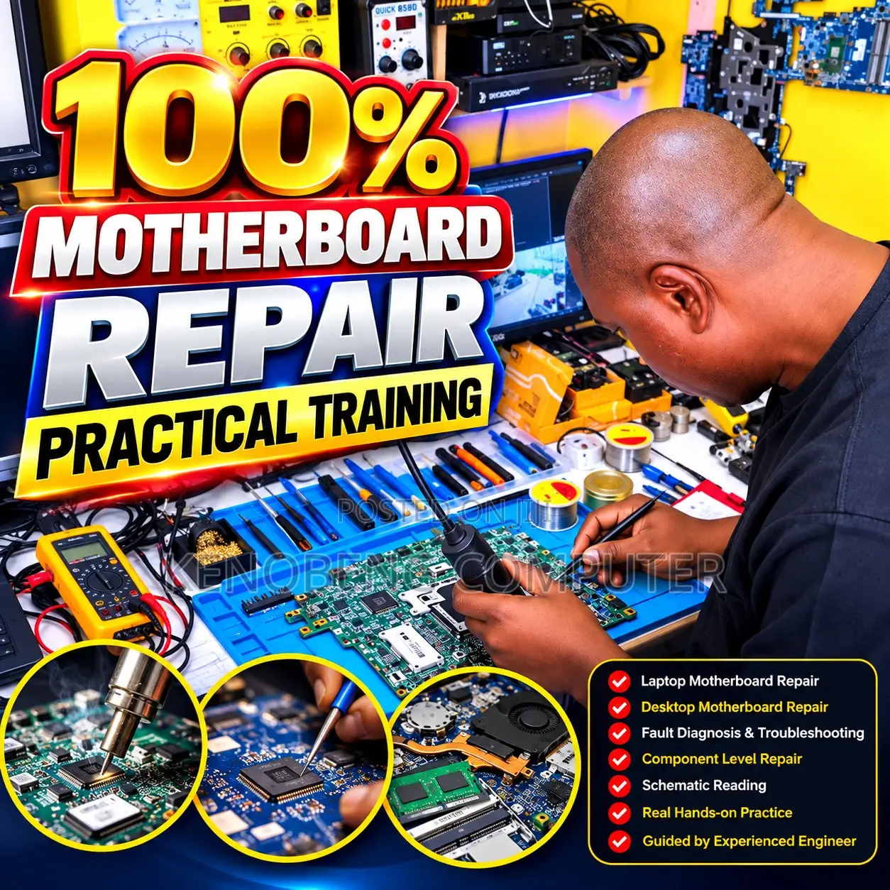 Motherboard Repair & 100% Practial Training