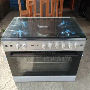 Maxi 60x90 Deluxe 6 Gas Burner Cooker 4 Gas + 2 Electric Oven Grill