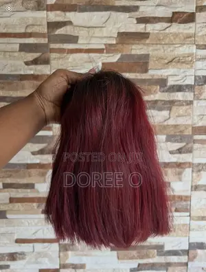 Wine Bone Straight Wig