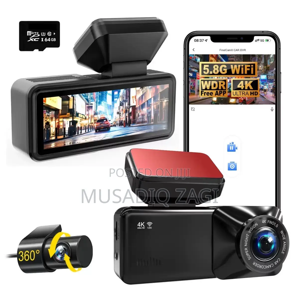 Wireless Security Dashboard Camera