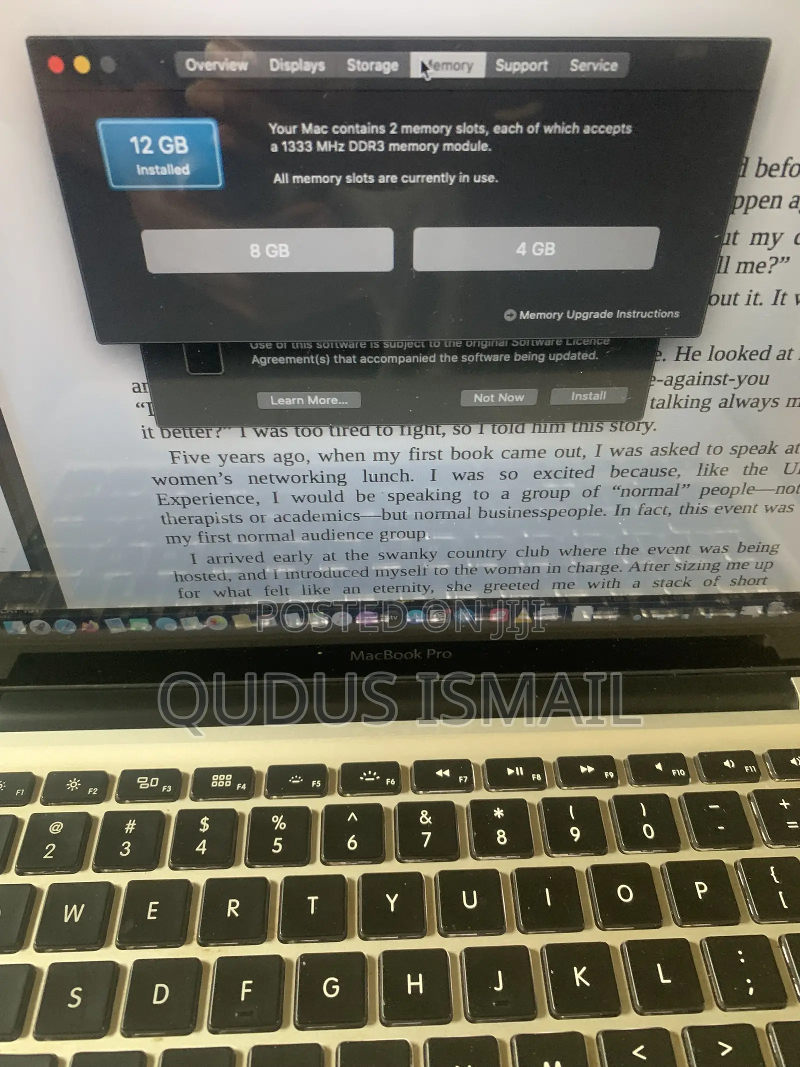 Laptop Apple MacBook 2012 12GB Intel Core i5 HDD 500GB