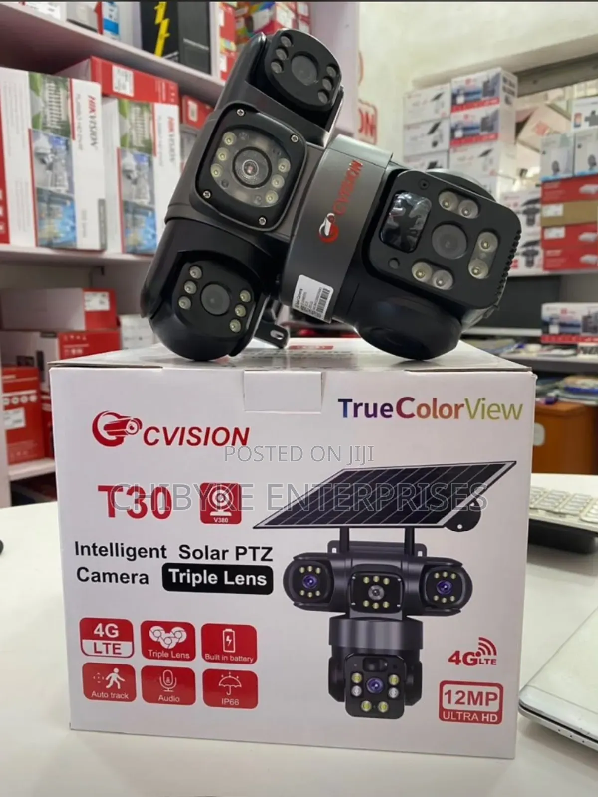 Hd Intelligent Solar PTZ Camera, Triple Lens