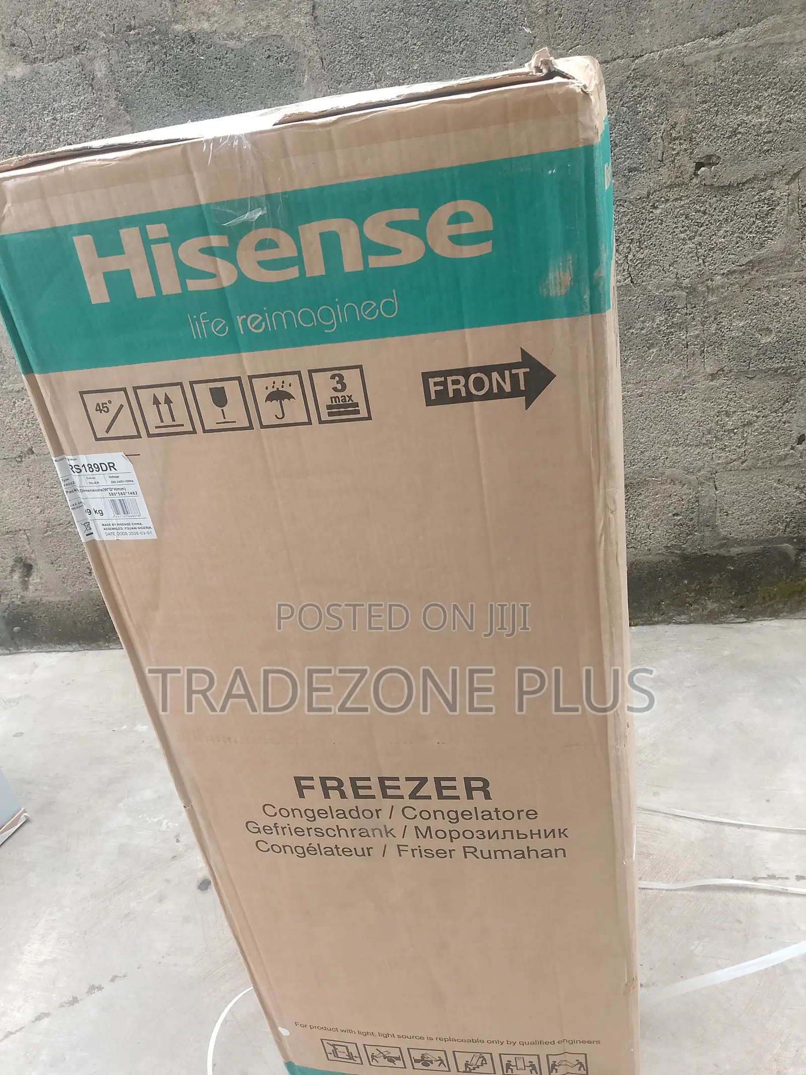 190L Hisense Standing Freezer – Model RS189DR